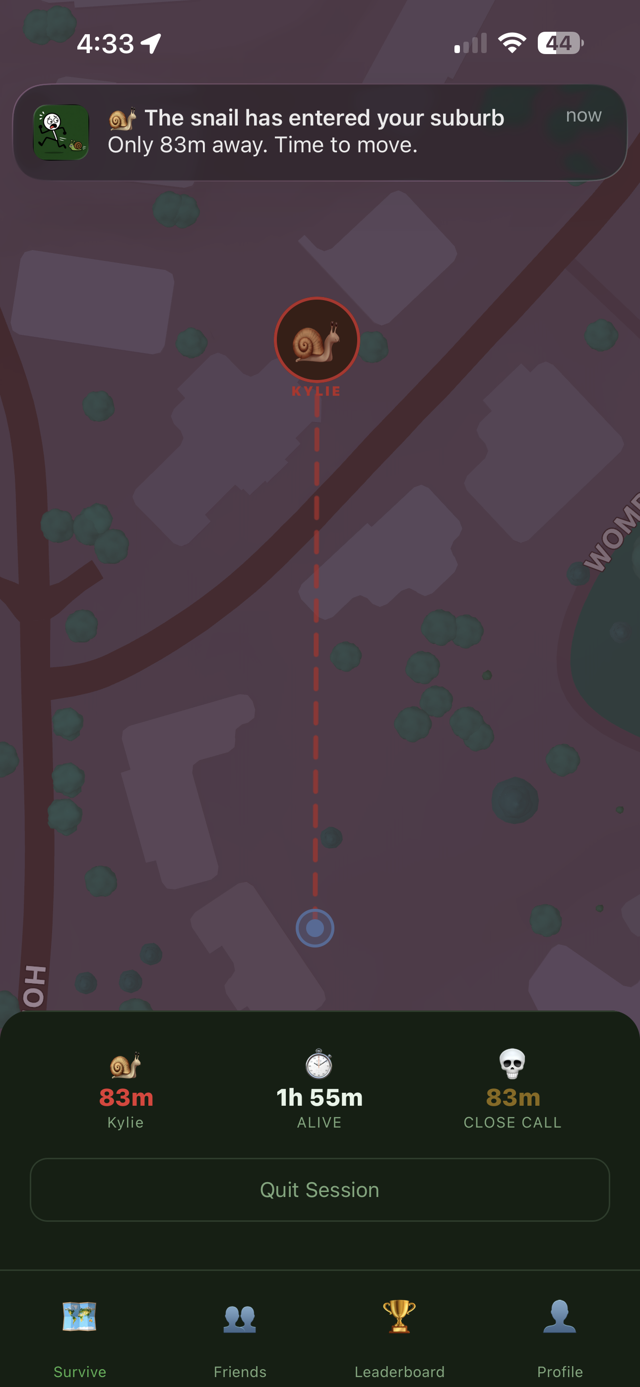 Map screen